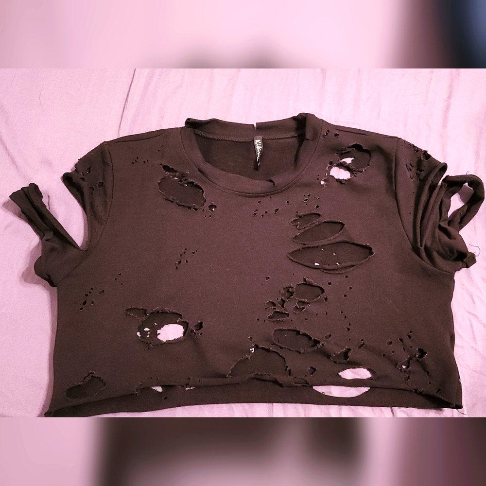 Super Distressed Crop Top